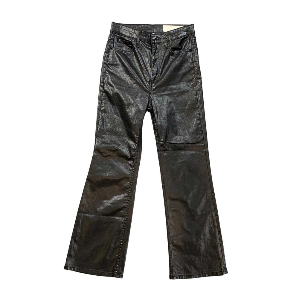 Rag & Bone Jeans Womens 26 Casey High Rise Ankle Flare Coated Cropped Pocket